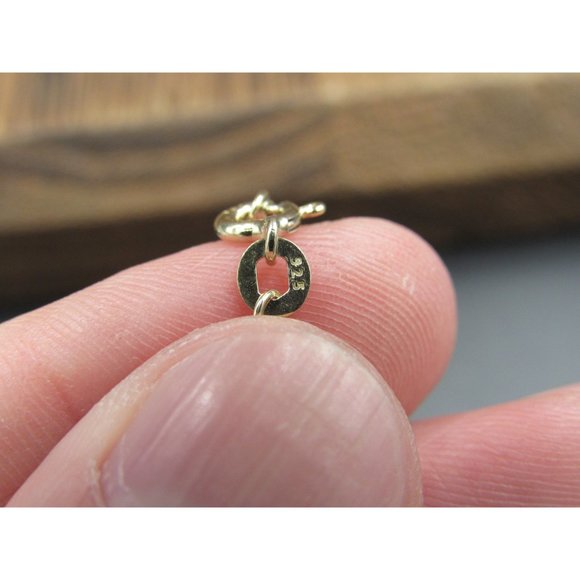 18" Sterling Silver Simple Diamond Chip Gold Plated Pendant Necklace Vintage - Picture 5 of 7